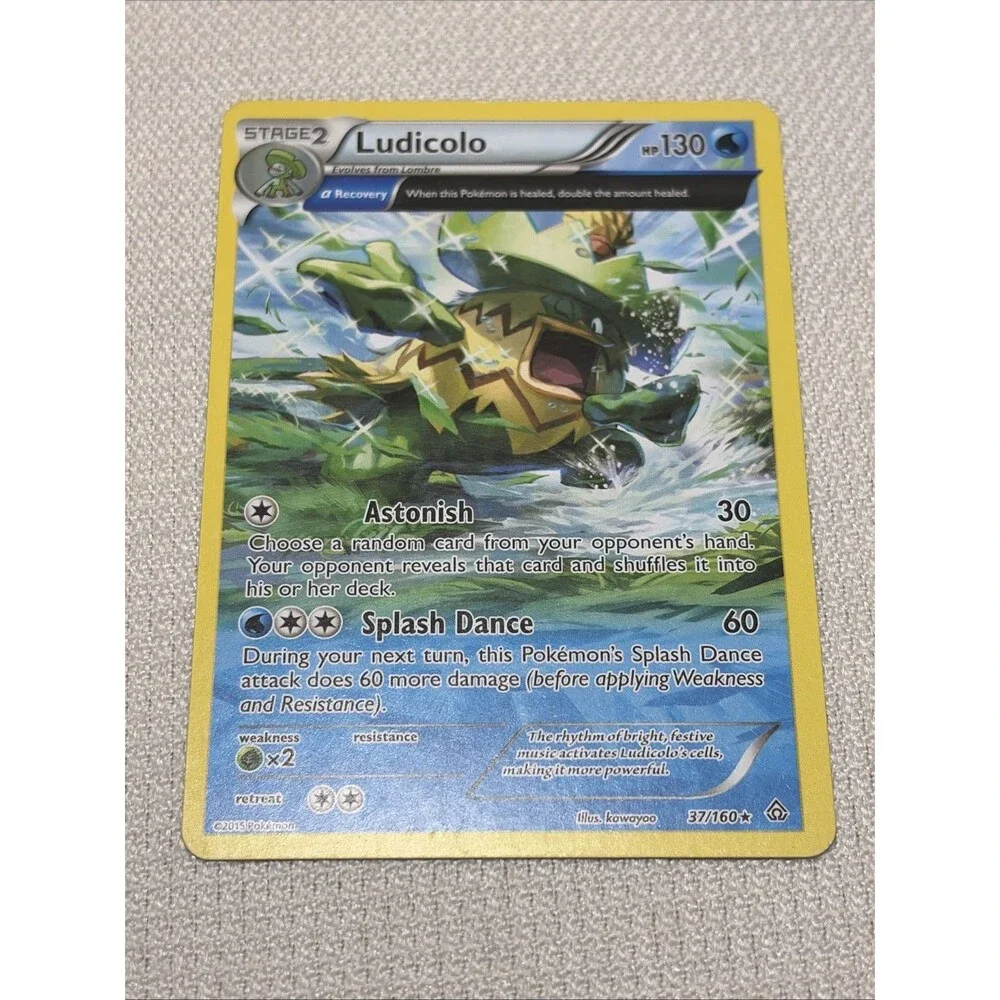 Ludicolo 37/160 Rare Primal Clash Pokemon Card with Protective Sleeve NM